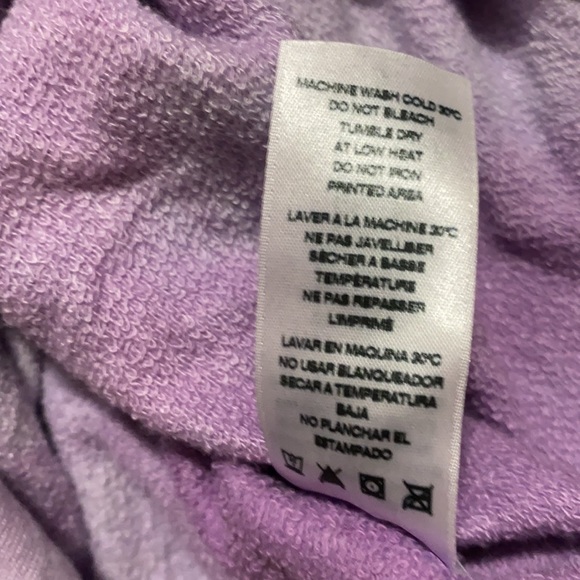 Sundry Lilac Tie Dye Crew Neck Pullover Sweatshirt 2 Medium / 3 Large NEW - Picture 9 of 12